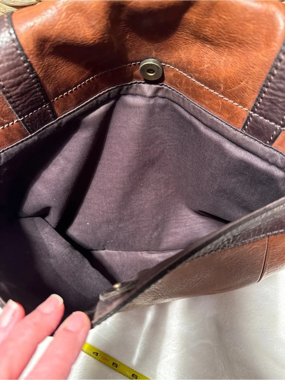 Fossil Vintage Distressed Leather Messenger Bag - Cognac Brown - Fits 15